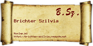 Brichter Szilvia névjegykártya